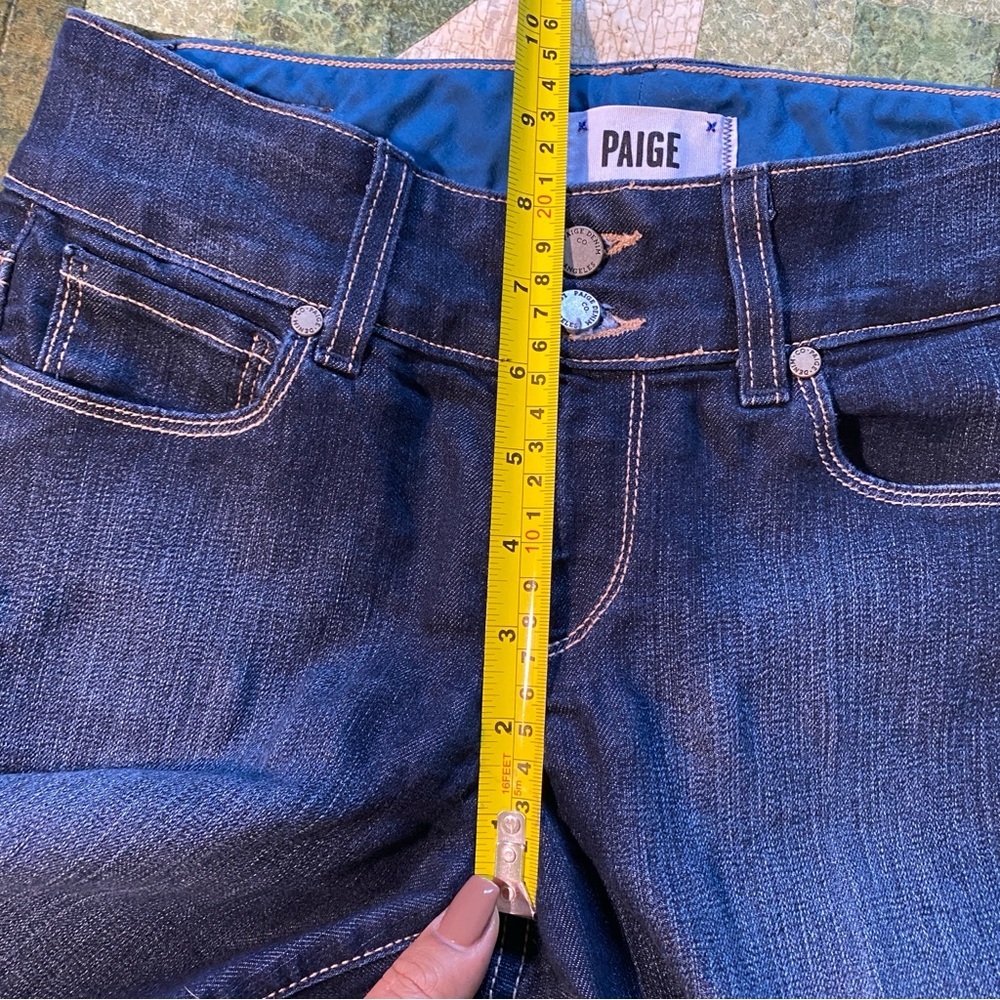 Paige Hidden Hills Straight Denim Cropped Capri Size 26 - Picture 10 of 12